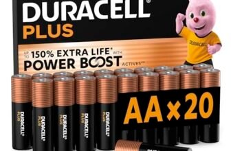 DURACELL Batterie Plus AA (Confezione da 20) – Batterie Alcaline da 1,5 V – Fino al 150% di durata extra con Attivi POWER BOOST– Affidabilità per i dispositivi di utilizzo quotidiano –MN1500