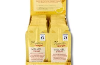 Ambrosoli Mielness Miel-Gel Strong – Gel Energetico per Sport con Miele, Guaranà e Vitamine B, 12 Monodose Gusto Miele Limone (x30)