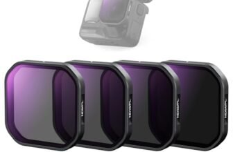 NEEWER 4 Pez Filtro ND Polarizzatore Compatibile con Insta360 Ace Pro 2, ND8/PL+ND16/PL+ND32/PL+ND64/PL, NON compatibile Versione Aggiornata Protezione Obiettivo Rotonda e Ottagonale Ridisegnata, FL91