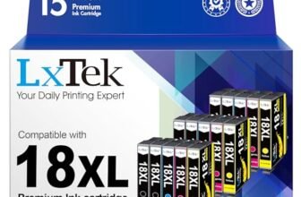 LxTek 18XL Cartucce d’inchiostro Compatibili per Epson 18XL per Epson Expression Home XP-205 XP-215 XP-225 XP-322 XP-305 XP-325 XP-402 XP-405 XP-415 XP-425 XP-315 XP-312 XP-425 XP-412 (15-Pack)