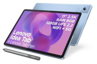 Lenovo Idea Tab Tablet – Display 11″ 2.5K (2560×1600) 90Hz, Processore Mediatek Dimenity 6300, RAM 8GB, Memoria 128GB, WiFi 5, Tablet Android 15, Tab Pen inclusa – Polar Blue
