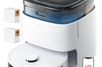 Lefant M3Max Robot Aspirapolvere Lavapavimenti con Mappatura, 20000Pa, Stazione All-in-One, Navigazione dToF, Ostacoli PSD, 3.2L Autosvuotamento, Lavaggio Mop 45°C, Asciugatura, WiFi 2.4G/5G/Alexa/APP