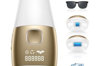 21J Epilatore Luce Pulsata con Funzione di Raffreddamento, Epilatore Laser Indolore a 2 Modalità, per Viso, Ascelle, Zona Bikini e Depilazione Corporea Totale