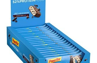 Powerbar – 52% Protein Plus – Cookies&Cream – 20x50g – Barretta ad alto contenuto proteico – Basso contenuto di zuccheri