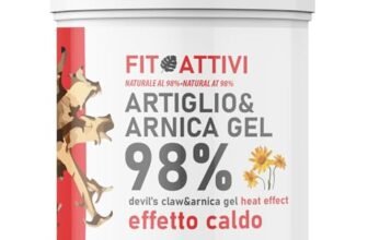 Artiglio Del Diavolo Forte e Arnica Per Cavalli Uso Umano Effetto Caldo Gel 550ml Crema Riscaldante Muscoli Sportiva Arnica Gel Forte per Massaggi Locali, con Canfora e Vitamina E, Made in Italy