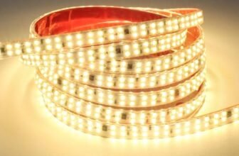 pcning 2835 240leds/m Doppia Fila Adesive 2M LED Striscia 220V, IP65 Flessibili Strisce 3000K 2 Metri Super Luminous Strip per Interno Esterno (Bianco Caldo, 2M)