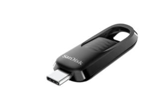 SanDisk 128 GB Unita Flash USB Type-C, prestazioni USB 3.2 Gen 1 con connettore retrattile, fino a 400 MB/s – Nero
