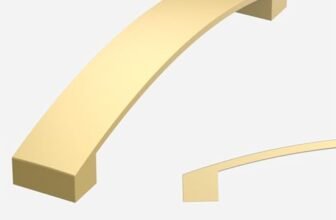 Amerdeco 10 pezzi Maniglie per Mobili Oro da Cucina Distanza fori 128mm Maniglie cucina armadietti in maniglie cucina per maniglie cassetti UK0021