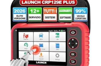 OBD2 Auto Diagnostica Diagnosi-auto LAUNCH CRP129E Plus OBD2 Auto Diagnostica per tutti i sistemi con 12+ reset, ABS/Codifica iniettori/Olio/Acceleratore/EPB/SAS/TPMS/Corrispondenza batteria