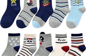 ZYUPHY 10 Paia Calzini Bambino Cotone Unisex Multipack Calzini Neonato Simpatico Cartone Colorati Animato Morbido Confortevole Calze 1-7 Anni per la Primavera Autunno Inverno