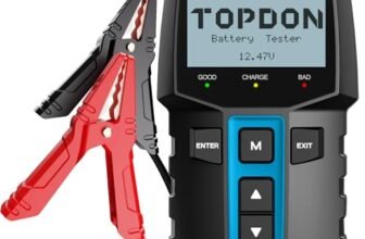 TOPDON Tester batteria auto BT100, 12 V 100-2000 CCA Tester Batterie sistema di ricarica, analizzatore professionale per auto, camion, jeep, SUV, barche