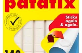 UHU PATAFIX Originale – Pastiglie adesive pretagliate Riposizionabili Bianco 148 pastiglie