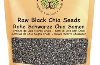 Raw Farm – Semi di chia neri crudi – 1 kg – Senza glutine – Senza soia