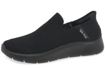 Skechers Go Walk Flex, Pantofole Uomo, Black Textile, 43 EU