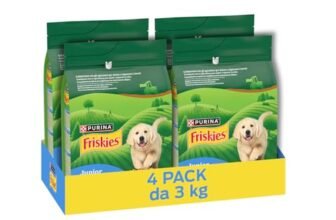 PURINA FRISKIES JUNIOR 5 Promesse Crocchette per Cani Cuccioli con Pollo, 3kg