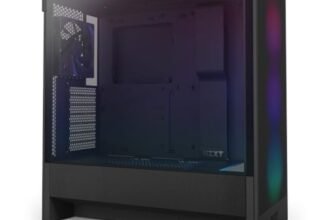 NZXT H5 Flow RGB – Case per PC da gaming mid-tower ATX compatto – Flusso d’aria elevato – Ventola F360 RGB Core (CV) inclusa – Supporto per radiatori da 360 mm (anteriore) – Nero