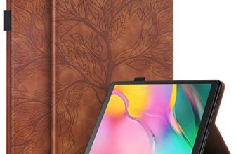 Succtop Cover Galaxy Tab A 10.1 2019 Custodia in Pelle PU Flip Stand Cover Portafoglio Porta Penna Slot Card Custodia Tablet per Samsung Galaxy Tab A 2019 10.1 Pollice SM-T510/SM-T515 Marrone