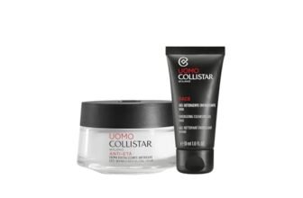 Collistar Cofanetto Regalo Uomo Crema Antirughe Rivitalizzante 50 ml + Gel Detergente Viso Energizzante 30 ml, Pelle Tonica, Antirughe, Freschezza e Vitalità