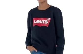 Levi’s Lvb Batwing Crewneck, Felpa Bambini e ragazzi, Nero (Black), 8 anni