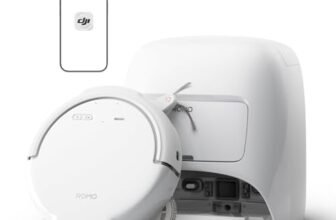 DJI ROMO S Robot Aspirapolvere Lavapavimenti con Mappatura, 25000 Pa, Rilevamento Ostacoli a Livello di Drone, Antigroviglio, Stazione Base Autopulente, 200 Giorni senza Manutenzione, Bianco
