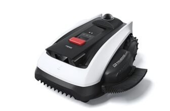 ECOVACS Goat O1200 LiDAR PRO Care Kit Robot Tosaerba senza Cavo Perimetrale, 1200 m², Navigazione Dual-LiDAR a 360°, Mappatura Automatica, Evita Ostacoli IA 3D, Taglio Bordi TruEdge