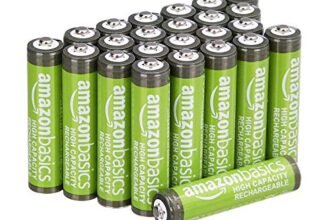 Amazon Basics confezione da 24 batterie ricaricabili AAA NiMH ad alta capacità, 850 mAh, 1,2 V, ricaricabili fino a 500 volte, precaricate