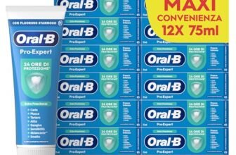 Oral-B Dentifricio Pro-Expert Fresco Intenso 12x75ml, Dentifricio Formato Convenienza, Clinicamente Provato, Pulizia Denti Efficace, Alito Fresco, Extra Freschezza