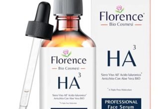 60ml Bio Siero con Acido Ialuronico Puro a 3 pesi Molecolari, Vitamina C e Noti Agenti Antirughe e Antietà. Biologico,Vegano,Idratante e Illuminante. Siero Viso Ideale anche Come Crema Contorno Occhi