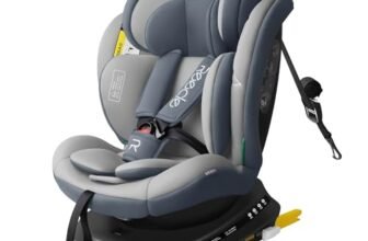 Reecle I-Size 360 Girevole Seggiolino Auto con ISOFIX, 40-150cm(Gruppo 0 + 1/2/3, 0-36 kg), ca. 0-12 anni