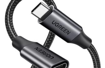 UGREEN Cavo Type C Video 4K@60Hz, Cable USB 3.2 Prolunga 10Gbps Ricarica Rapida 100W, Thunderbolt 3 Compatibile con iPhone 16/15 Plus Pro Max, MacBook M2, Dell, Galaxy S24 S23, ecc. 1M Nero