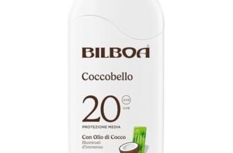 Bilboa Coccobello Latte Solare SPF 20, con Olio di Cocco, Illuminati d’Immenso, Resistente all’Acqua, 200 ml
