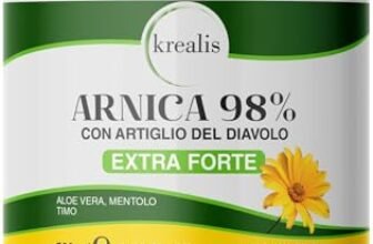 KREALIS 500ml Arnica per Cavalli Uso Umano 98% Extra Forte, Arnica Gel Forte Potenziata con Artiglio del Diavolo Forte, Crema Arnica Massaggio a Muscoli e Articolazioni Azione Intensa, Made in Italy