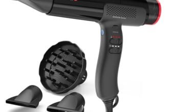 Valera, Sension AI, Asciugacapelli Professionale ad Alta Velocità, Phon Leggero con Motore Digitale, 18 Livelli di Temperatura e Flusso d’Aria, Ionizzatore, 2000W, Swiss Made