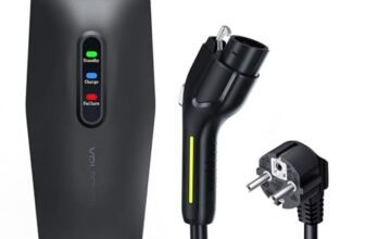 VDLPOWERVP Cavo di ricarica tipo 2, 3,68 kW/5 m, cavo di ricarica per auto elettrica, 16 A, caricatore EV, tipo 2, per veicoli elettrici con Schuko monofase, IP65, compatibile con modello Y/3, XC60