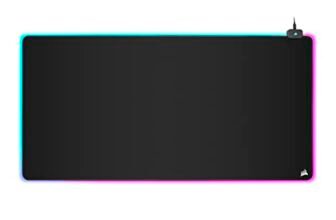 Corsair MM700 RGB Tappetino per Mouse da Gioco Extended 3XL Cloth – 1.220 mm x 610 mm (48″ x 24″) – Illuminazione RGB a 360° – Hub a Due Porte USB – Gomma Spessa – Nero