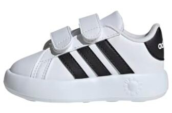 adidas Unisex – Bimbi 0-24 Grand Court 2.0 Shoes Kids, Cloud White / Core Black / Cloud White, 26 EU