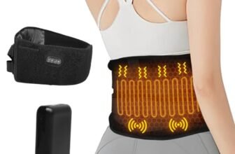 Cintura termica massaggiante per schiena con batteria 10000 mAh, cinghia regolabile fino a 150 cm, 3 modalità e 3 intensità, con timer