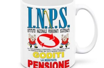 Mr. Gadgets Tazza Simpatica Per Festa Pensione Con Varie Scritte (I.N.P.S goditi la pensione uomo)