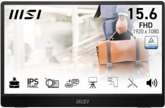 MSI PRO MP161 E2U Monitor portatile FHD 15,6″ – Pannello IPS (1920 x 1080), 60Hz, Schermo aEye-Friendly (PC, Laptop, Mobile) – Mini-HDMI™ 2.0b (FHD@60Hz), 2 x USB Type-C