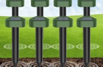 Talpe Ultrasuoni Solare 8 Pezzi, Repellente Solare Scaccia Talpa, Dissuasore per Talpe a Ultrasuoni Utilizzato per Respingere Talpes, Arvicole, Serpenti Protegge Prati e Giardini