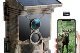 CEYOMUR Fototrappola Solare 68MP 4K 30fps, Wifi Bluetooth Fototrappola con Batteria Ricaricabile da 5200mAh Angolo di Rilevamento 120° HD Visione Notturna Impermeabile IP66