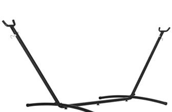 Outsunny Supporto Struttura Portante Max.120Kg per Amaca Regolabile 280x120x110cm Nero