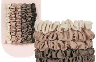 Kitsch Elastici per capelli in raso ultra-piccoli per donna – Più morbidi degli elastici in seta | Elastici per capelli che non danneggiano | Perfetti per il giorno e la notte – Eucalipto, 6 pezzi