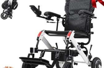 VOCIC V55 Sedia a rotelle elettrica pieghevole leggera per disabili 21KG,20KM Piccola carrozzina elettrica Stabile per anziani 136kg,3S Piegatura rapida, aeromobile idoneo al volo