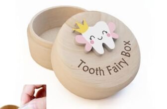 XJLyaya Porta Dentini da Latte, Scatola Porta Dentini da Latte, Scatola Dentinis da Lattes Bambino, Scatolas per Dentizione Rotonda con Coperchio, un Regalo Adatto ai Bambini Nella Fase Della