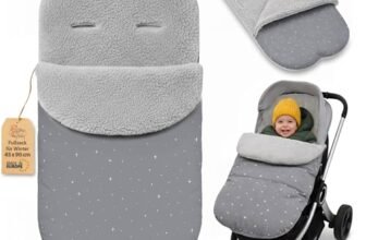 Sacco passeggino invernale nanna 90×45 cm – coprigambe universale neonato termico per cybex yoyo e altri passeggini perfetto per ragazzi e ragazze Boucle certificato Oeko-Tex Galassia