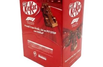 KitKat Icon F1 Espositore da 1250g – 104 Monoporzioni, Senza Glutine