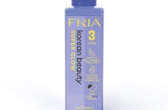 Fria Korean Beauty Trattamento Liquido Esfoliante Illuminante Super Glow, Adatto a Pelli Sensibili e Delicate, Con Acido Mandelico e Fiordaliso, Confezione da 150ml