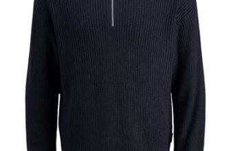 JACK & JONES Jjkaito Knit Half Zip BF, Sky Captain, L