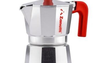 Zanetti, Mama Red Edition, Caffettiera Moka in Alluminio, Macchinetta Caffè 3 Tazze, Moka Espresso con Sistema Anti Goccia, Guarnizione in Silicone, Manico Ergonomico, Colore Rosso